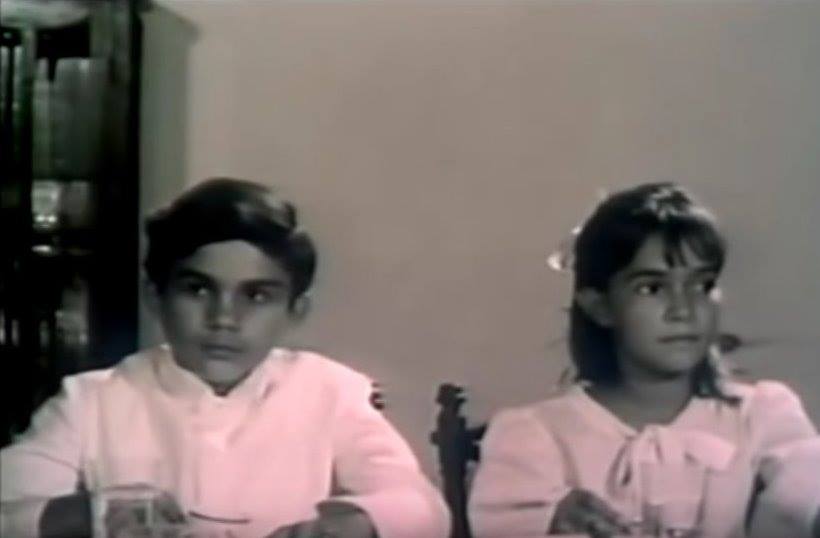 A imagem dos dois artistas infantis Sávio e Chola foi capturada da fita de Menino de Engenho (Sérgio Botelho).